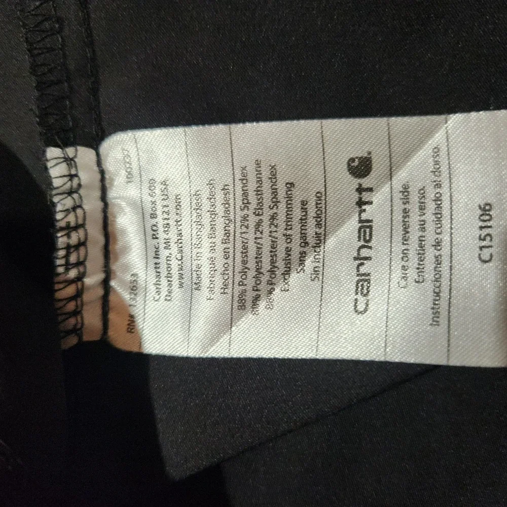 Carhartt Scrub Modern Fit Top Size 2XL Black Unisex Uniform - Picture 7 of 8